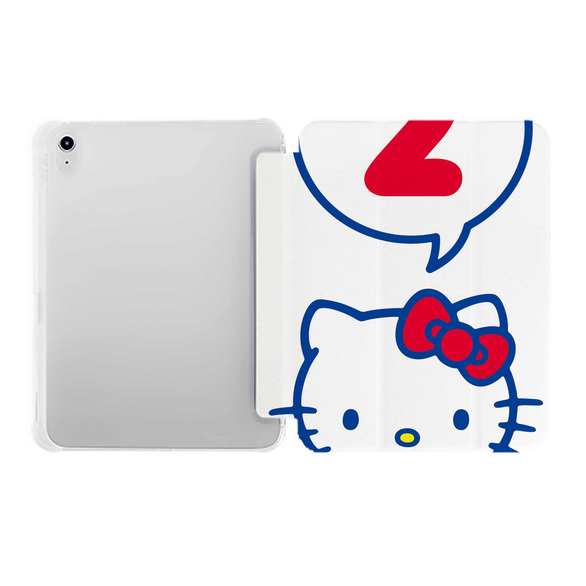 （画像用） Hello Kitty ハローキティ IPad ケース ペン収納付き 三つ折りスタンド PUレザー×シリコン 対応機種9.5/10.5/10.9インチ